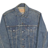 LEVI'S Womens Blue Denim Button Jacket S Cotton Classic Casual Lightweight