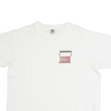 BYE-BYE Mens White Graphic T-Shirt XL Short Sleeve Crew Neck Casual Cotton