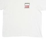 BYE-BYE Mens White Graphic T-Shirt XL Short Sleeve Crew Neck Casual Cotton
