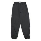 REEBOK Mens Joggers Black S W24 L29 Regular Tapered Fit Polyester Sportswear