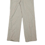 Womens Regular Fit Beige Wool Blend Zip Closure Trousers W29 L29 Classic