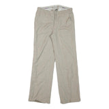 Womens Regular Fit Beige Wool Blend Zip Closure Trousers W29 L29 Classic