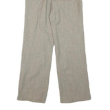 Womens Regular Fit Beige Wool Blend Zip Closure Trousers W29 L29 Classic