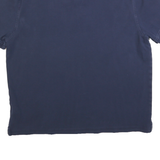 TOMMY HILFIGER Mens Navy Blue Short Sleeve Plain Polo Shirt L Classic Style