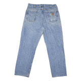 CARHARTT Mens Blue Regular Straight Denim Medium W34 L29 Jeans Zip Closure