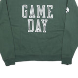 CHAMPION Womens Green Sweatshirt Game Day Crew Neck L Cotton Blend Pullover