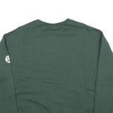 CHAMPION Womens Green Sweatshirt Game Day Crew Neck L Cotton Blend Pullover