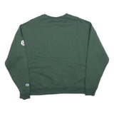 CHAMPION Womens Green Sweatshirt Game Day Crew Neck L Cotton Blend Pullover