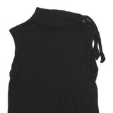 TED BAKER Womens Black Cotton Sleeveless Top Round Neck S Elegant Casual