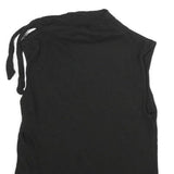 TED BAKER Womens Black Cotton Sleeveless Top Round Neck S Elegant Casual