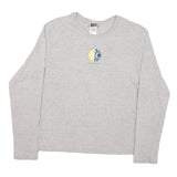 THE NORTH FACE Womens Grey Blue Yellow Long Sleeve Crew Neck T-Shirt XL Outdoor