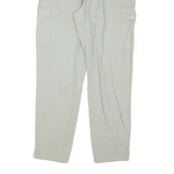 CLOCKHOUSE Womens Cotton Blend Beige Relaxed Cargo Trousers W28 L28 Drawstring