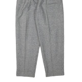 SOKO Lined Womens Wool Blend Black White Relaxed Straight Trousers W27 L30