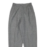 SOKO Lined Womens Wool Blend Black White Relaxed Straight Trousers W27 L30