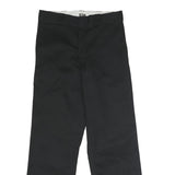 DICKIES Mens Polyester Blend Black Classic Straight Trousers W31 L30 Workwear
