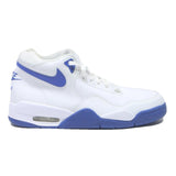 NIKE Air Flight Lite Mens White & Blue Leather Mid Top Trainers UK 7.5