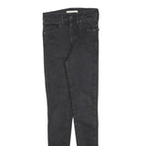 LEVI'S Womens Black Slim Skinny Denim W25 L32 Zip Cotton Blend Stretch Jeans