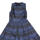 ARMANI EXCHANGE Womens Blue & Red Sleeveless Day Dress Polyester UK 8 Pleated