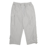 T-TRAXX Womens Polyester Light Grey Cargo Regular Fit Trousers W32 L26 Casual