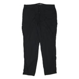 CHICOREE WITH LOVE Womens Cotton Blend Black Relaxed Cargo Trousers W36 L30