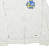 FANATICS Mens White Golden State Warriors Zip Jacket S Cotton Blend Team Logo