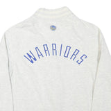 FANATICS Mens White Golden State Warriors Zip Jacket S Cotton Blend Team Logo