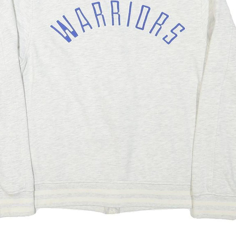 FANATICS Mens White Golden State Warriors Zip Jacket S Cotton Blend Team Logo