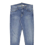 WEEKDAY Mens Slim Blue Denim Light W32 L29 Jeans Cotton Blend Zip Casual Wear