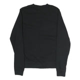 NIKE Mens Black Crew Neck Sweatshirt M Cotton Comfort Casual Pullover