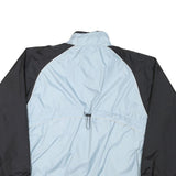 CHAMPION Womens Blue & Black Lightweight Nylon Track Jacket L Zip Plain