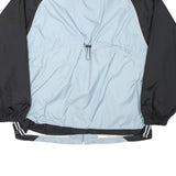 CHAMPION Womens Blue & Black Lightweight Nylon Track Jacket L Zip Plain