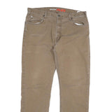 DICKIES Mens Cotton Blend Beige Regular Fit Straight Leg Trousers W36 L31