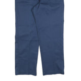 DICKIES Mens Cotton Blend Navy Regular Straight Trousers W36 L30 Workwear Zip