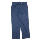 DICKIES Mens Cotton Blend Navy Regular Straight Trousers W36 L30 Workwear Zip