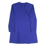 ALOUETTE PARIS Womens Blue Button Jacket S Polyester Blend Plain Elegant