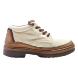 TIMBERLAND Lace-Up Boots Cream Synthetic Womens UK 5.5