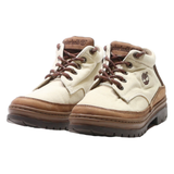 TIMBERLAND Lace-Up Boots Cream Synthetic Womens UK 5.5