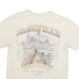 Mens Cream Hard Rock Cafe Nashville Graphic T-Shirt M Short Sleeve Crew Neck