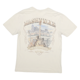 Mens Cream Hard Rock Cafe Nashville Graphic T-Shirt M Short Sleeve Crew Neck