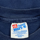 Hang Loose Maui Hanes Single Stitch T-Shirt - Medium Blue Cotton