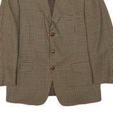 FREY Mens Brown & Beige Checked Wool Blend Blazer Jacket M Woven Classic