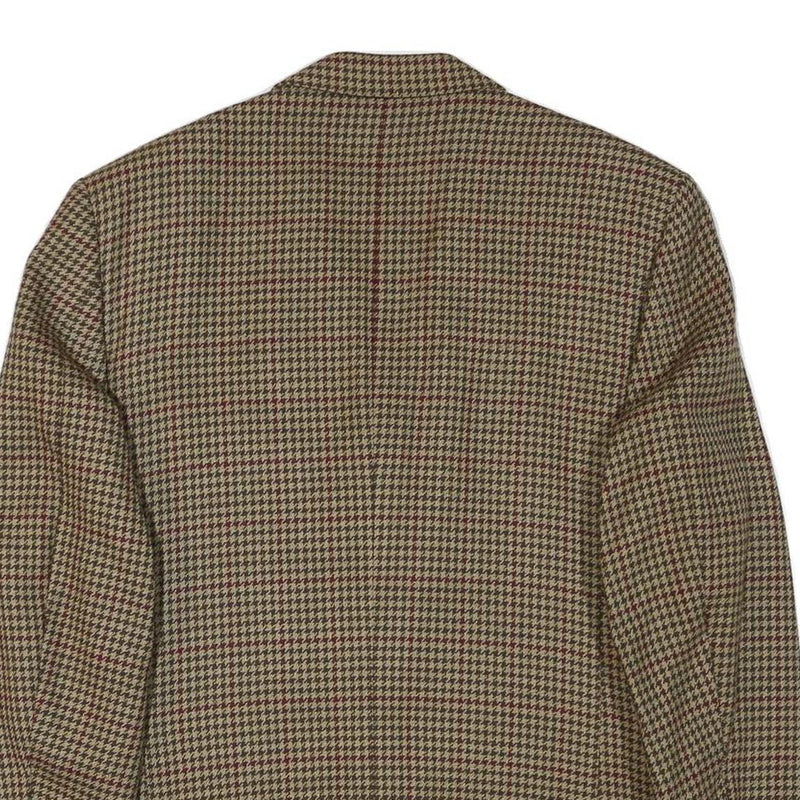 FREY Mens Brown & Beige Checked Wool Blend Blazer Jacket M Woven Classic