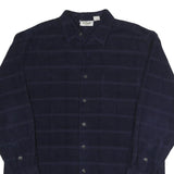 CACHE CREEK Mens Blue Plain Cotton Shirt L Long Sleeve Button Collar