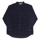 CACHE CREEK Mens Blue Plain Cotton Shirt L Long Sleeve Button Collar