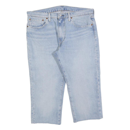 LEVI'S Mens Jeans Blue Regular Straight Denim Light W36 L21 Cotton Blend Zip