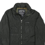 TOMMY HILFIGER Mens Black Hilfiger Denim Jacket M Polyester Blend Zip Casual