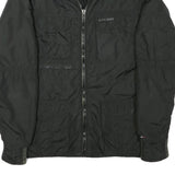 TOMMY HILFIGER Mens Black Hilfiger Denim Jacket M Polyester Blend Zip Casual