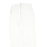 CHRISTOPHER & BANKS Womens White Regular Straight Trousers W28 L30 Cotton Blend
