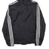 ADIDAS Mens Black & White Lightweight Zip Jacket L Polyester Blend Sportswear