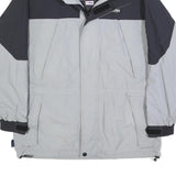 SHERPA Mens Grey & Black Outdoor Jacket L Polyester Blend Zip Pockets